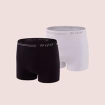 Kit Com 2 Cuecas Box Masculina Trifil Sem Costura Microfibra Lisa Básica Original