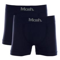 Kit Com 2 Cuecas Boxer Azul Marinho Mash 711 Microfibra Kit Com 2 Cuecas Boxer Azul Marinho Mash 711 Microfibra
