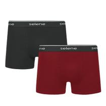 Kit Com 2 Cuecas Boxer Box Selene De Algodão Adulto