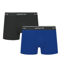 Kit Com 2 Cuecas Boxer Box Selene De Algodão Adulto