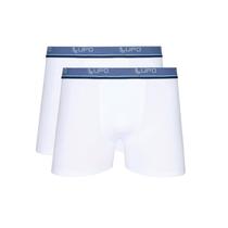 Kit Com 2 Cuecas Boxer Brancas Lupo 523-002 Algodão
