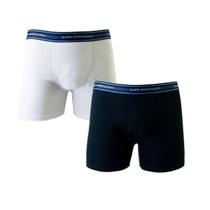 Kit com 2 Cuecas Boxer Lupo - Branco/Preto Kit com 2 Cuecas Boxer Lupo - Branco/Preto