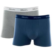 Kit com 2 Cuecas Boxer Mash 110.04 Azul Jeans/Mescla