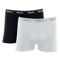 Kit com 2 Cuecas Boxer Mash 110.04 Preto/Branco