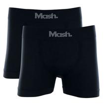 Kit com 2 Cuecas Boxer Mash 711.01 Preto/Preto