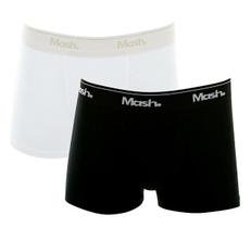 Kit com 2 Cuecas Boxer Mash Infantil 110.07 Preto/Branco Kit com 2 Cuecas Boxer Mash Infantil 110.07 Preto/Branco