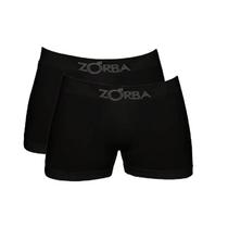 Kit com 2 Cuecas Boxer Pretas Zorba 781 Algodão