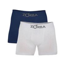 Kit Com 2 Cuecas Boxer Zorba Algodão Sem Costura Adulto Original