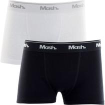 Kit Com 2 Cuecas Lisa Boxer Box Básica Infantil Juvenil Mash Kids Em Algodão Cotton