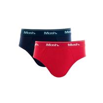 Kit com 2 Cuecas Slip Infantil Kids Algodão Original Mash