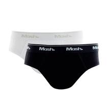 Kit com 2 Cuecas Slip Mash Infantil 113.04 Preto/Branco Kit com 2 Cuecas Slip Mash Infantil 113.04 Preto/Branco