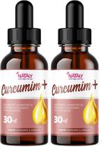 Kit Com 2 Curc+ e Colágeno Tipo II em Gotas 30ml Nataly