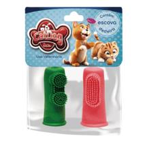 Kit com 2 Dedeiras para Escovação Dental de Pets CatDog Kit com 2 Dedeiras para Escovação Dental de Pets CatDog