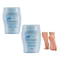 Kit Com 2 Dermopés Creme de Tratamento dos Pés Hidrata e Restaura Ressecamento Calos Asperezas Abelha Rainha 130g