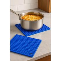 kit com 2 Descansos de Panela em Silicone.