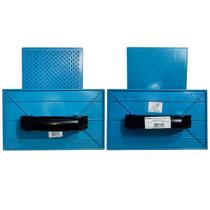 Kit Com 2 Desempenadeiras Azul Corrugada E Lisa 18x30 Cm Kit Com 2 Desempenadeiras Azul Corrugada E Lisa 18x30 Cm