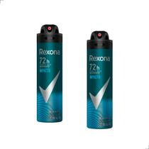 Kit com 2 Desodorante Aerosol Spray Masculino Impacto Rexona Frescor Proteção Contra Odores 72h 150ml
