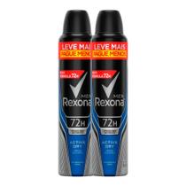 Kit com 2 Desodorante Rexona Aero Men Active Dry 250ml cada