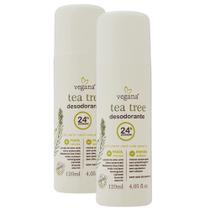 Kit com 2 Desodorante Tea Tree Vegana 24h 120ml - WNF