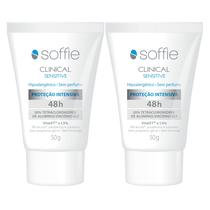 Kit Com 2 Desodorantes Antitranspirantes - Soffie Clinical Sensitive 48h