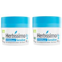 Kit Com 2 Desodorantes Em Creme Sensitive Herbíssimo - 55g Kit Com 2 Desodorantes Em Creme Sensitive Herbíssimo - 55g