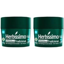 Kit Com 2 Desodorantes Em Creme Tradicional Herbíssimo - 55g - DANA COSMETICOS