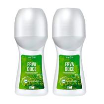 Kit Com 2 Desodorantes Roll-on 50ml Avon Erva Doce