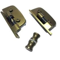 Kit Com 2 Dobradiça Automática Para Box De Banheiro Bronze