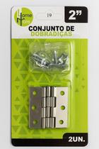 Kit com 2 Dobradiças Comuns 2'' em Aço Inox Resistência e Durabilidade Kit com 2 Dobradiças Comuns 2'' em Aço Inox Resistência e Durabilidade