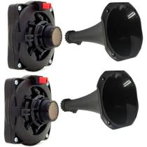 Kit Com 2 Driver Corneta Som Carro + Boca Corneta Longa Unlike