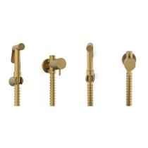 Kit com 2 Ducha Higiênica com Derivação Basic Celite Gold Matte