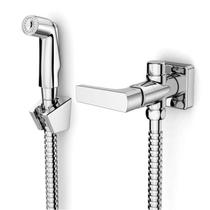 Kit com 2 Ducha Higiênica com Derivação Escuadra Cinza/Cromado Celite Kit com 2 Ducha Higiênica com Derivação Escuadra Cinza/Cromado Celite