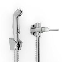 Kit com 2 Ducha Higiênica com Derivação Lix Cromado Celite Cinza Kit com 2 Ducha Higiênica com Derivação Lix Cromado Celite Cinza