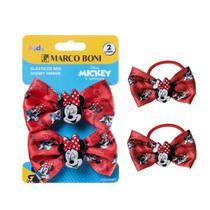 Kit com 2 elásticos para cabelo red laço disney minnie marco boni 8548 Kit com 2 elásticos para cabelo red laço disney minnie marco boni 8548
