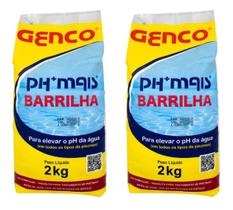 Kit Com 2 Elevador De Ph Para Piscina Barrilha Ph Mais Genco Kit Com 2 Elevador De Ph Para Piscina Barrilha Ph Mais Genco