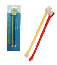 Kit com 2 Escova Cabo Longo Duas Cabeças para Pet