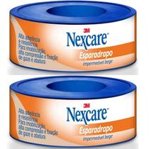 Kit com 2 Esparadrapo Impermeavel Nexcare 12MM X 3M Bege