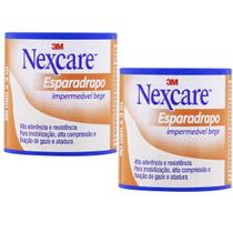 Kit com 2 Esparadrapo Impermeavel Nexcare Bege 50MM X 3M Kit com 2 Esparadrapo Impermeavel Nexcare Bege 50MM X 3M