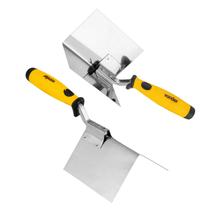 Kit Com 2 Espatulas Desempenadeiras Canto Externo Interno 90 Graus Aço Inox Vonder Profissional Argamassa etc