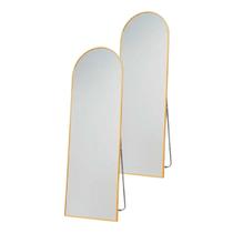 Kit com 2 Espelhos dourados decorativos de chão