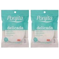 Kit com 2 Esponja de Banho Delicada Ponjita