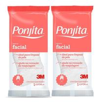 Kit com 2 Esponja de Limpeza Facial Suave Ponjita Kit com 2 Esponja de Limpeza Facial Suave Ponjita