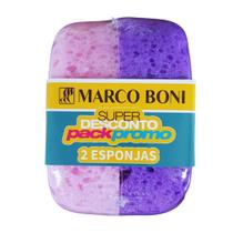 Kit Com 2 Esponjas Para Banho Embalagem Econômica Marco Boni