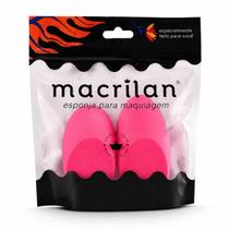 Kit Com 2 Esponjas Rosa Para Maquiagem Macrilan Ej1-21