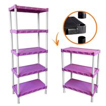 Kit Com 2 Estantes Modular Organizador Colorida 5 + 3 Andares Multiuso Quarto Sapateira Ferramenta