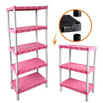 Kit Com 2 Estantes Modular Organizador Colorida 5 + 3 Andares Multiuso Quarto Sapateira Ferramenta Kit Com 2 Estantes Modular Organizador Colorida 5 + 3 Andares Multiuso Quarto Sapateira Ferramenta