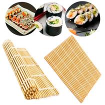 Kit com 2 Esteira De Sushi Bambu Temaki Sudare Comida Japonesa Oriental Kit com 2 Esteira De Sushi Bambu Temaki Sudare Comida Japonesa Oriental