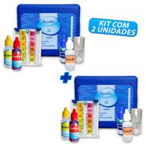Kit com 2 Estojos De Teste Análise de Ph Cloro e Alcalinidade Para Piscinas