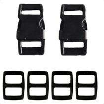 Kit Com 2 Fechos De Engate Rápido Com 4 Reguladores 10MM