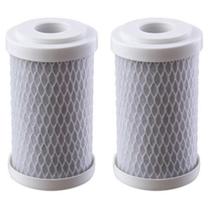 Kit com 2 Filtro Refil HDF 5" Carbon Block DE ENCAIXE - Aquablock 5", BBI Shower 125, BBI Pou 5", Planeta Água Fit 5"